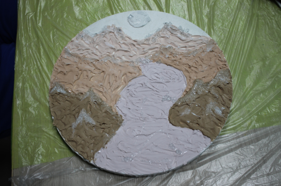 Горы на холсте: создаем уникальную текстурную картину (мастер-класс)