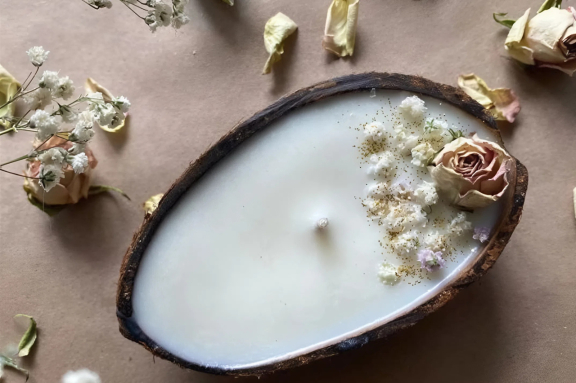 Создание свечей- формовые, в кокосовые скорлупки и другие формы- арома свечеварение