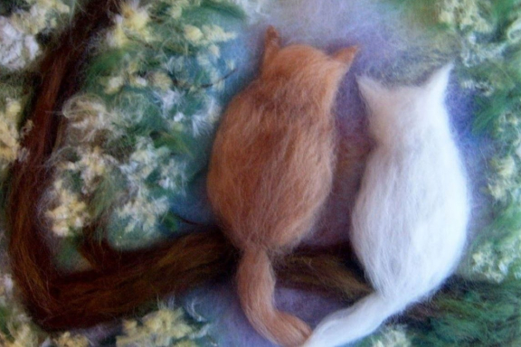 Арт- встреча по созданию панно из шерсти «Полуночные коты»