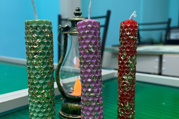 Мастер- класс по созданию 2 свечек к Новому году